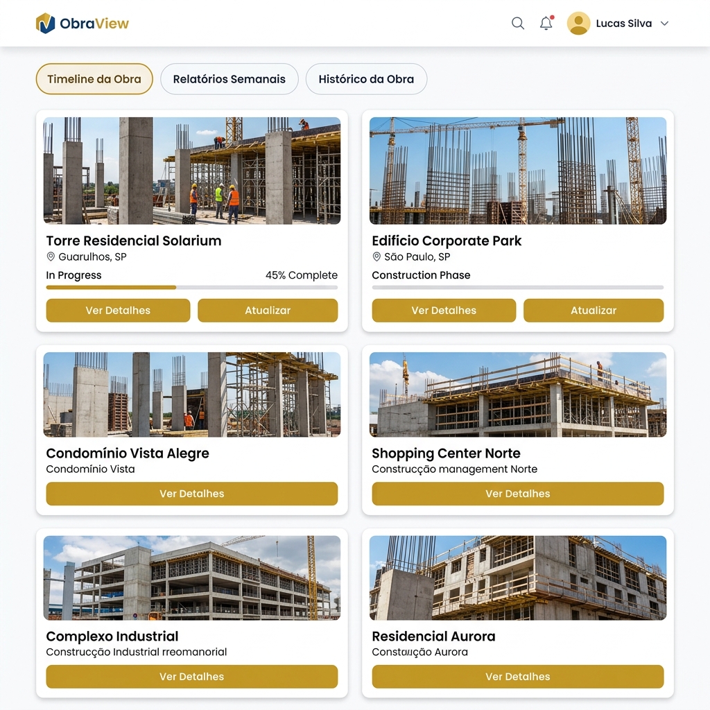 ObraView Dashboard Mockup